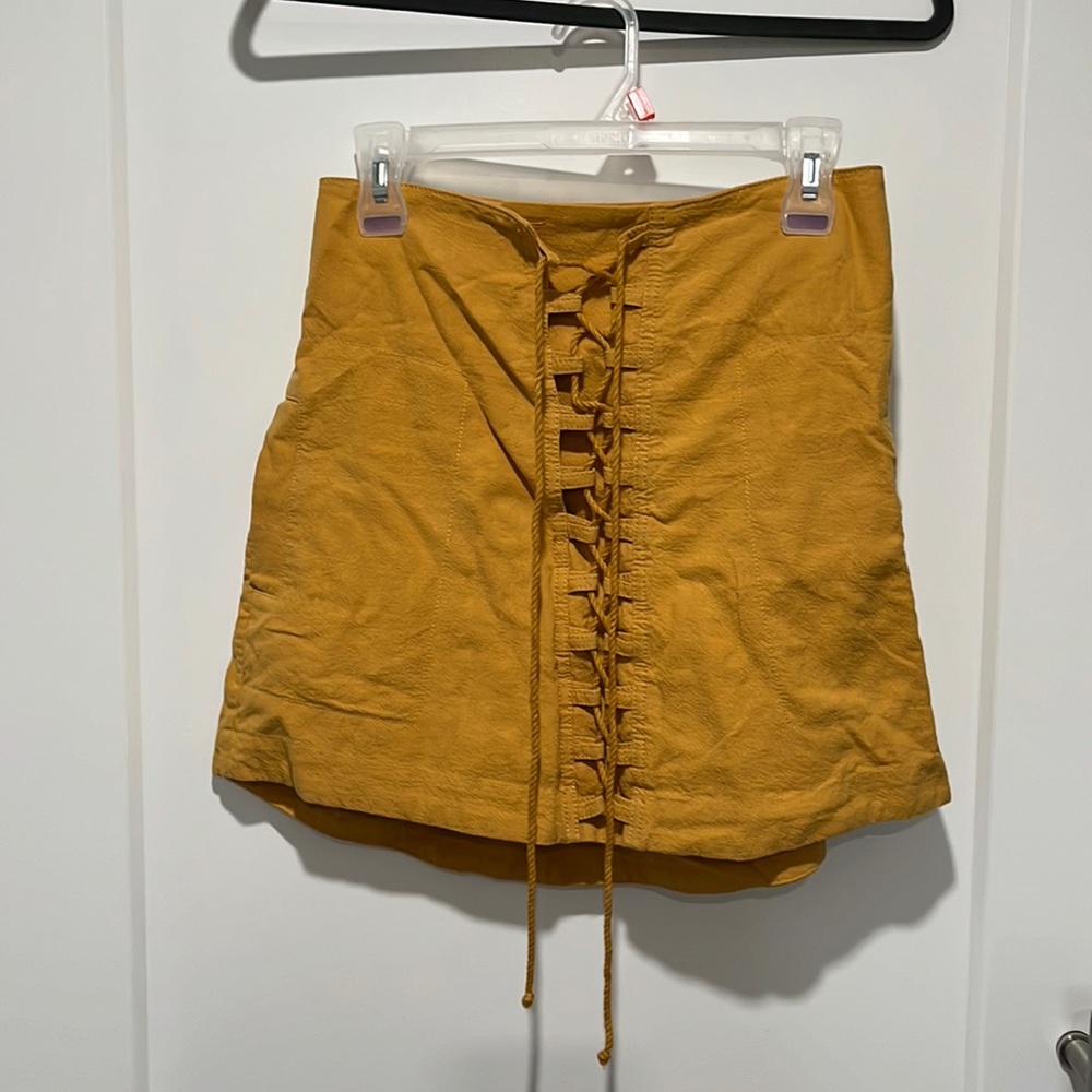 Free people laced up mini skirt.